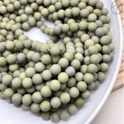 Яшма Матча матовая 8 мм