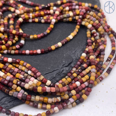 Яшма Мукаит куб огранка 2 мм Яшма Мукаит куб огранка 2 мм