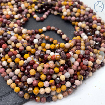 Яшма Мукаит микроогранка 4 мм