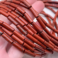 Яшма Огненная трубочки 13х4 мм Яшма Огненная трубочки 13х4 мм