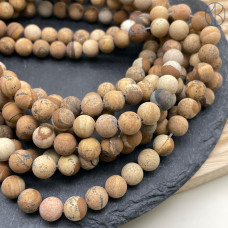 Яшма Песочная матовая 8 мм Яшма Песочная матовая 8 мм