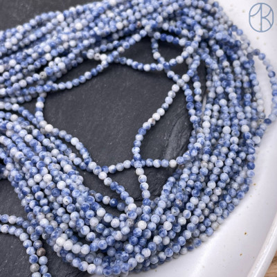 Яшма синяя пятнистая 2 мм