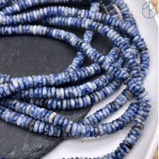 Яшма синяя пятнистая рондель 6х2 мм Яшма синяя пятнистая рондель 6х2 мм