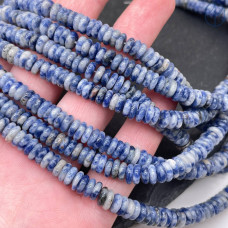 Яшма синяя пятнистая рондель 6х2 мм Яшма синяя пятнистая рондель 6х2 мм