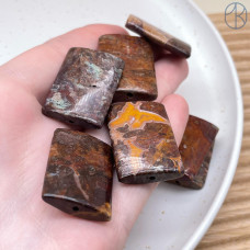 Яшма Ситцевая прямоугольник 29х22 мм штучно