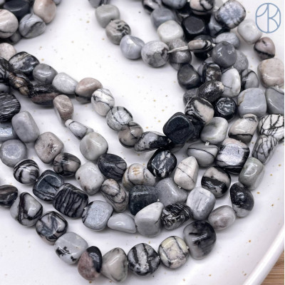 Яшма зебра африканская галтовка ~ 8-10 мм