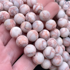 Яшма зебра красная матовая 10 мм