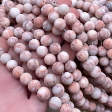 Яшма зебра красная матовая 8 мм