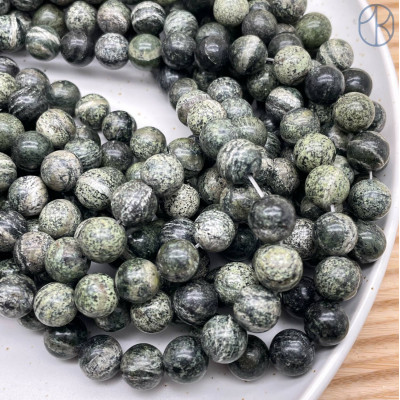 Яшма зебра зеленая 10 мм