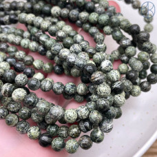 Яшма зебра зеленая 6 мм Яшма зебра зеленая 6 мм