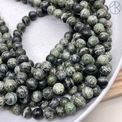 Яшма зебра зеленая 8 мм