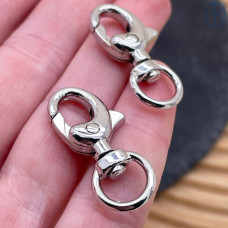 Замок-карабин цвет серебро 33х14 мм