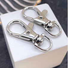 Замок-карабин цвет серебро 35х16 мм