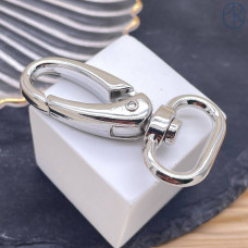 Замок карабин, цвет серебро 56х18 мм 