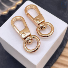 Замок карабин, цвет золото 10х31 