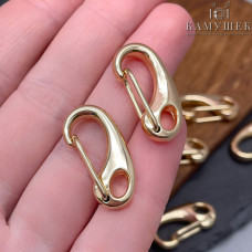 Замок карабин, цвет золото 25х12