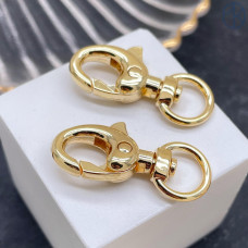 Замок-карабин цвет золото 33х14 мм