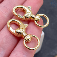 Замок-карабин цвет золото 33х14 мм