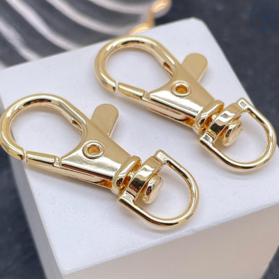 Замок-карабин цвет золото 35х16 мм