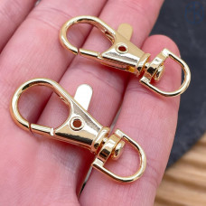 Замок-карабин цвет золото 35х16 мм