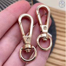 Замок карабин, цвет золото 42х16 A184