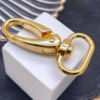 Замок карабин, цвет золото 56х18 мм 