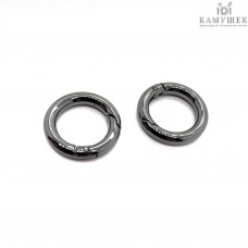 Замок карабин люкс, цвет черный 20 мм