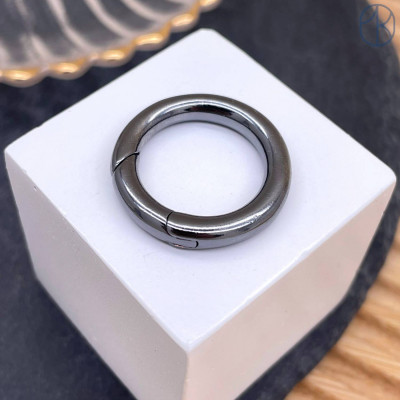 Замок карабин люкс, цвет черный 25 мм