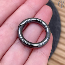 Замок карабин люкс, цвет черный 25 мм