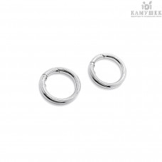 Замок карабин люкс, цвет серебро 18 мм