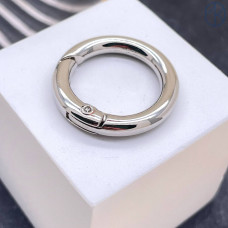 Замок карабин люкс, цвет серебро 25 мм