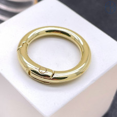 Замок карабин люкс, цвет золото 25 мм