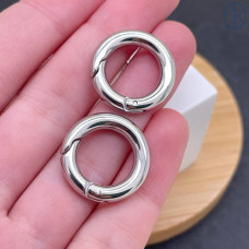 Замок карабин сталь, цвет серебро 20 мм