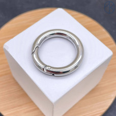 Замок карабин сталь, цвет серебро 25 мм