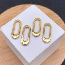 Замок карабин сталь, цвет золото 18К 18х6 мм