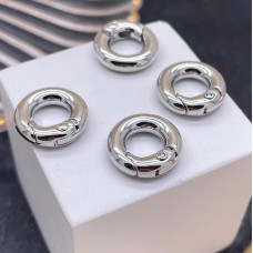 Замок кольцо, цвет серебро 14х4 мм