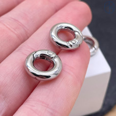 Замок кольцо, цвет серебро 14х4 мм