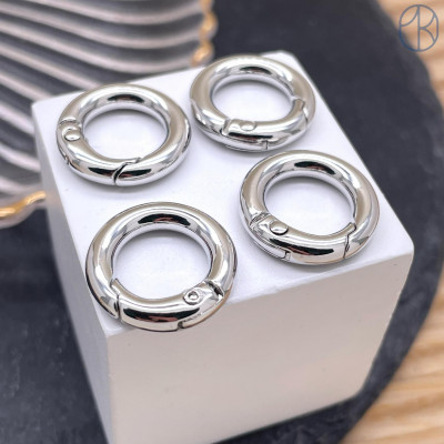 Замок кольцо, цвет серебро 18х4 мм