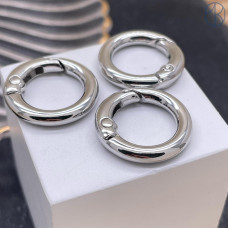 Замок кольцо, цвет серебро 20х4 мм