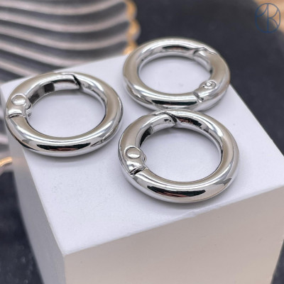 Замок кольцо, цвет серебро 20х4 мм