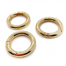 Замок кольцо карабин цвет золото 20 мм