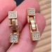 Замок-концевик цирконы, цвет золото 23 мм