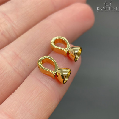 Замок-концевик, цвет золото 12 мм 