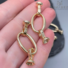 Замок-концевик, цвет золото 45 мм 