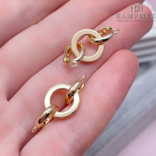 Замок концевик, цвет золото 7х10 мм