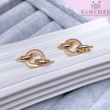 Замок концевик, цвет золото 7х10 мм