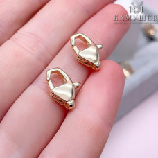 Замок лобстер, цвет золото 14х7 мм