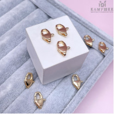 Замок лобстер, цвет золото 14х7 мм