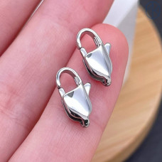Замок лобстер сталь цвет серебро 12 мм Замок лобстер сталь цвет серебро 12 мм