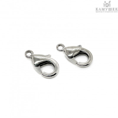 Замок люкс, цвет серебро 12 мм